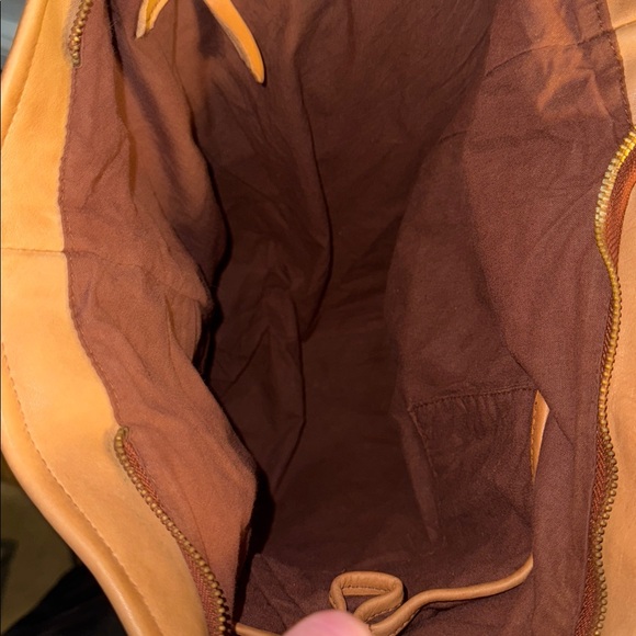 Viola Castellani Tan Leather Studded Large Fold Over Purse Crossbody Bag - Picture 4 of 8